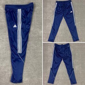 Adidas Tiro 23 AeroReady Track Pants Men's Large Blue 3 Stripes Soccer Ankle Zip